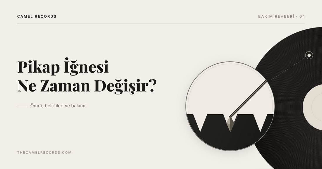 Büyüteç altında plak oluğunun kesiti ve oluğa oturan pikap iğnesinin elmas ucu