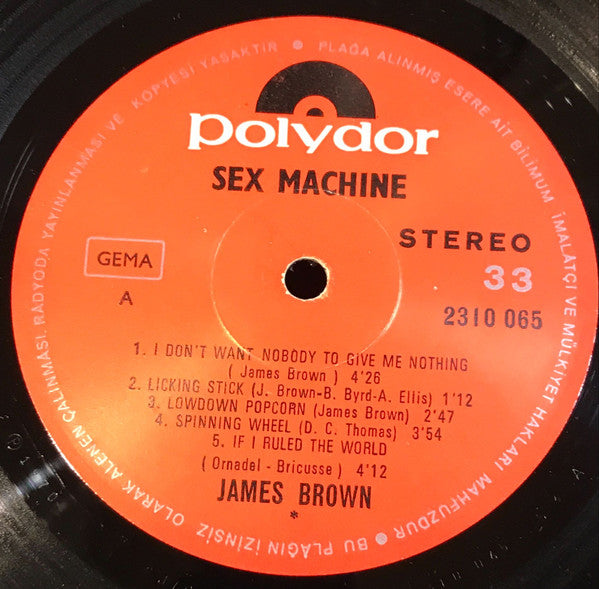 James Brown : Sex Machine (Recorded Live At Home In Augusta, Georgia With His Bad Self) No.2 (LP, Album)