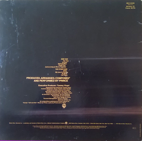 Prince : For You (LP, Album, RE)
