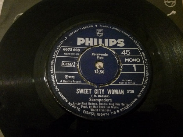 The Stampeders : Sweet City Woman / Then Came The White Man (7", Single, Mono)