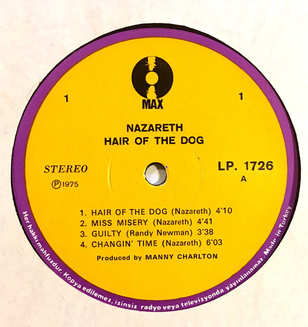 Nazareth (2) : Hair Of The Dog (LP, Album)