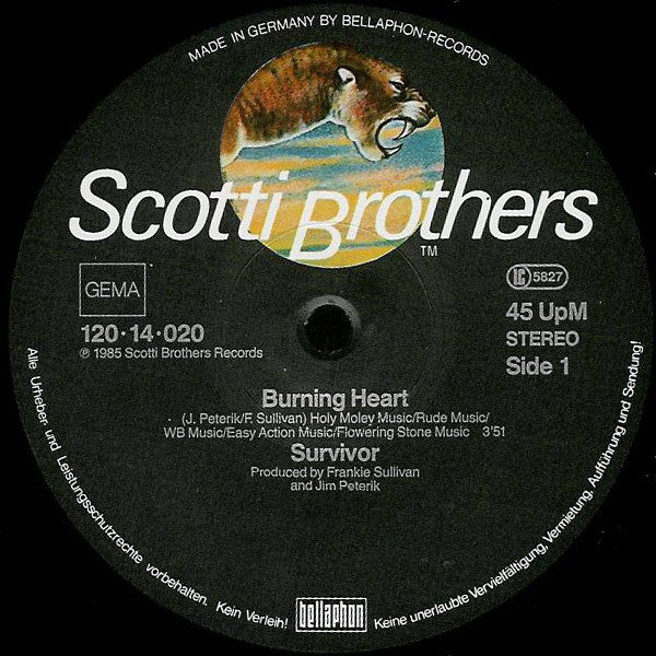 Survivor : Burning Heart (12", Maxi)