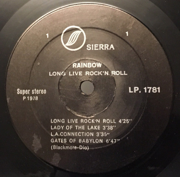 Rainbow : Long Live Rock 'N' Roll (LP, Album)