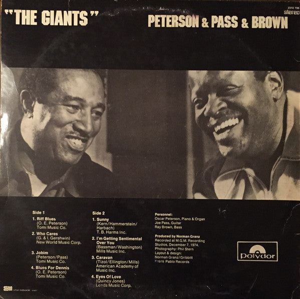 Oscar Peterson & Joe Pass & Ray Brown : The Giants (LP, Album)