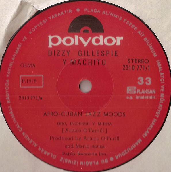Dizzy Gillespie Y Machito : Afro-Cuban Jazz Moods (LP, Album)