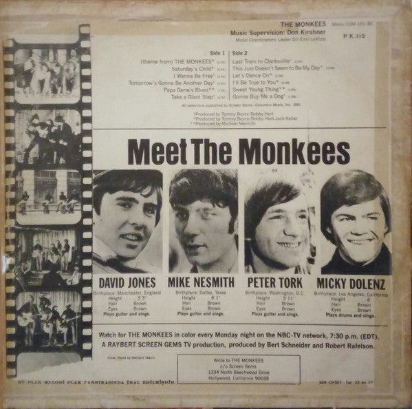 The Monkees : The Monkees (LP, Album, Mono)