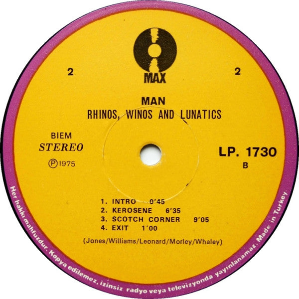 Man : Rhinos, Winos, And Lunatics (LP, Album)