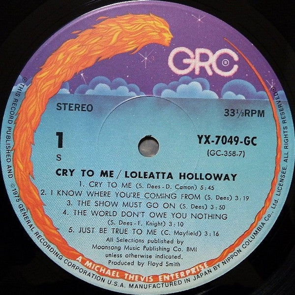 Loleatta Holloway : Cry To Me (LP, Album)