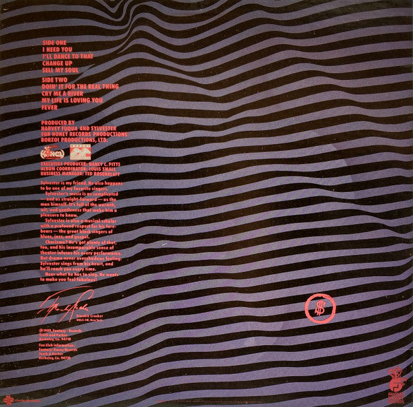 Sylvester : Sell My Soul (LP, Album, San)