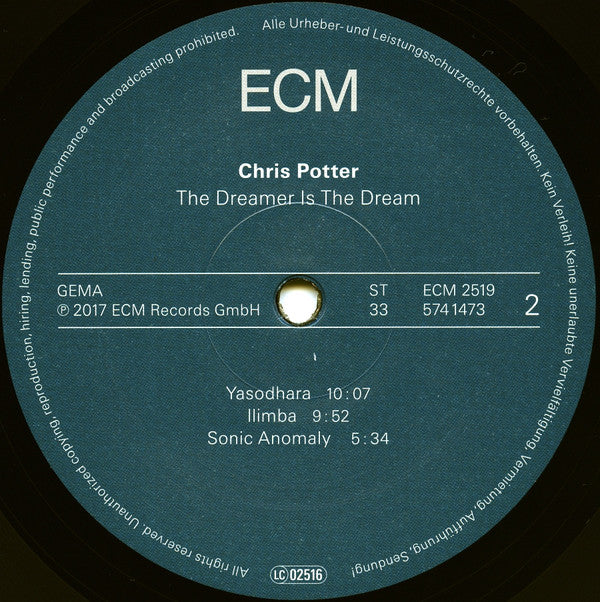 Chris Potter (2) : The Dreamer Is The Dream (LP, 180)