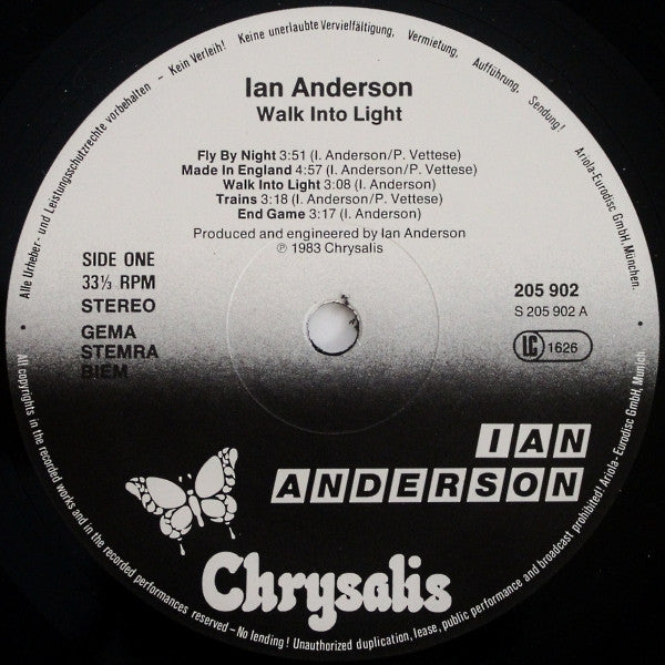 Ian Anderson : Walk Into Light (LP, Album)