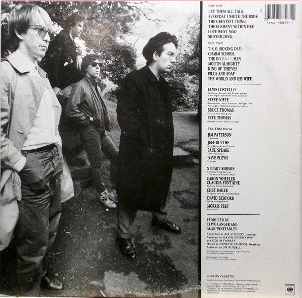 Elvis Costello & The Attractions : Punch The Clock (LP, Album, Car)