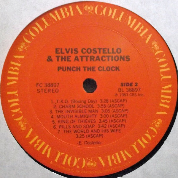 Elvis Costello & The Attractions : Punch The Clock (LP, Album, Car)