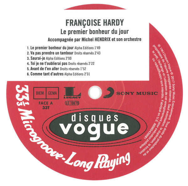 Françoise Hardy : Le Premier Bonheur Du Jour (LP, Album, Ltd, RE, Whi)