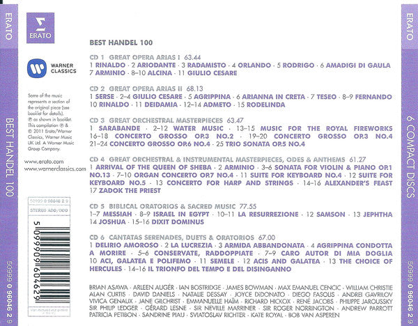 Georg Friedrich Händel : Best Handel 100 (6xCD, Comp, RE, RM)