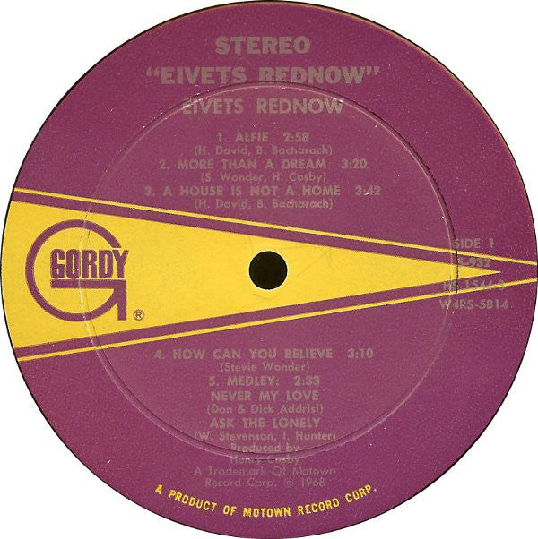 Stevie Wonder : Eivets Rednow (LP, Album, Hol)