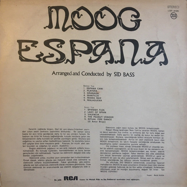 Sid Bass : Moog España (LP, Album)