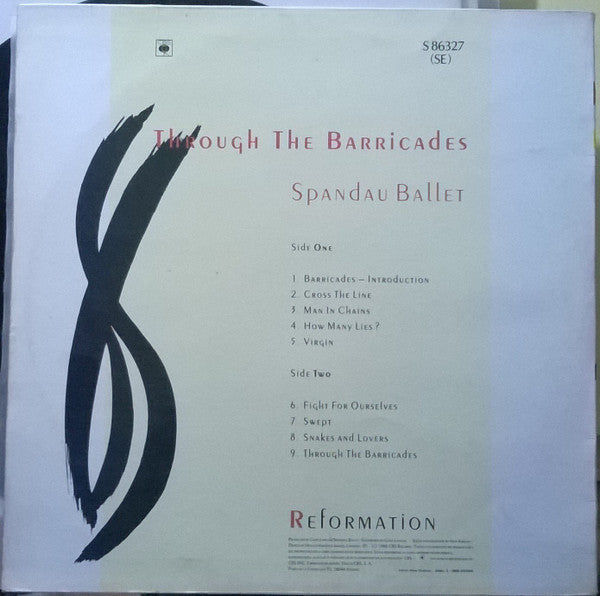 Spandau Ballet : Through The Barricades (LP, Album)