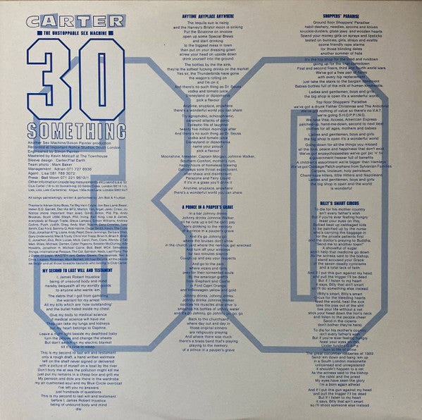 Carter The Unstoppable Sex Machine : 30 Something (LP, Album, Gat)