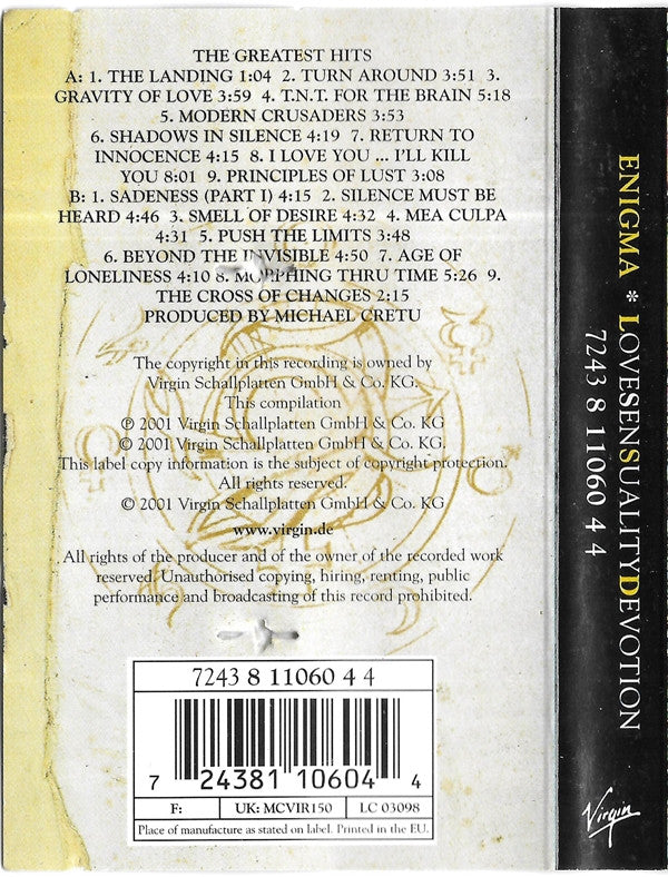 Enigma : Love Sensuality Devotion (The Greatest Hits) (Cass, Comp)