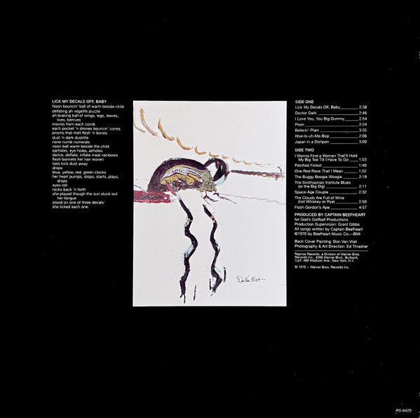 Captain Beefheart & The Magic Band : Lick My Decals Off, Baby (LP, Album, Ltd, RE, RP, 180)