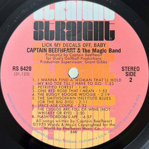 Captain Beefheart & The Magic Band : Lick My Decals Off, Baby (LP, Album, Ltd, RE, RP, 180)