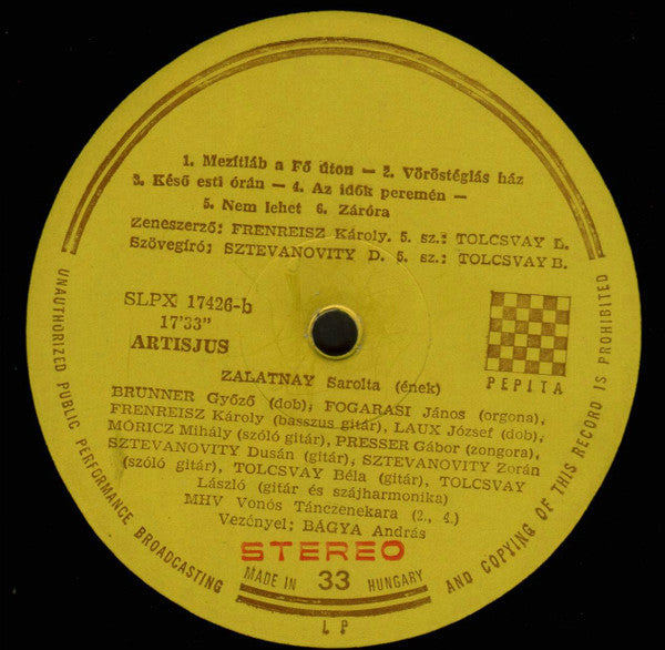 Sarolta Zalatnay : Zalatnay (LP, Album)
