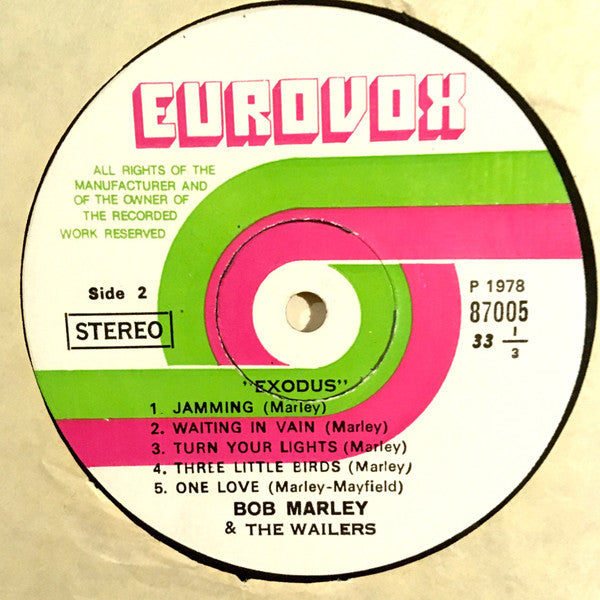 Bob Marley & The Wailers : Exodus (LP, Album)