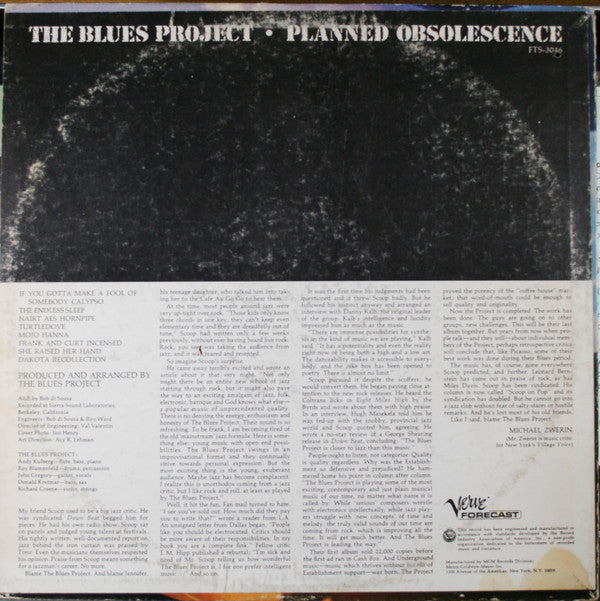 The Blues Project : Planned Obsolescence (LP, Album, MGM)