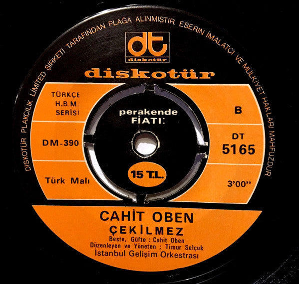 Cahit Oben : Zaman Geçiyor / Çekilmez (7", Single)