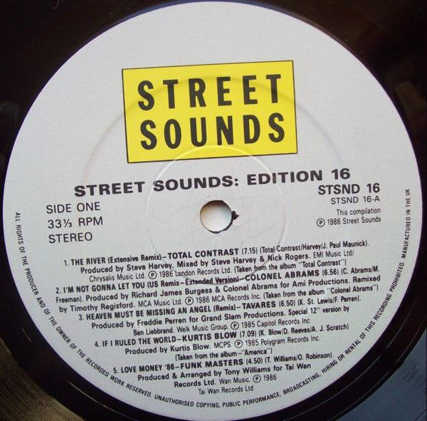 Various : Street Sounds Edition 16 (LP, Comp)