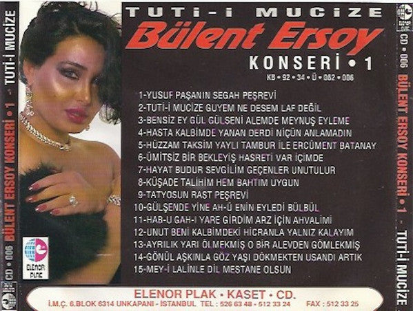 Bülent Ersoy : Tuti-i Mucize / Bülent Ersoy Konseri • 1 (CD, Album, RE)