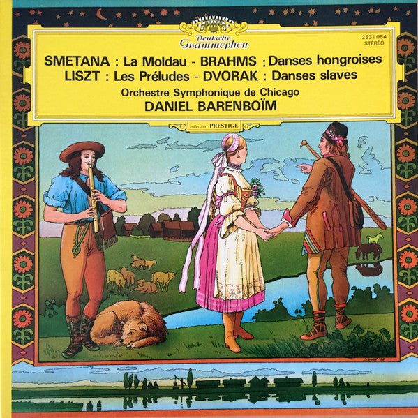Bedřich Smetana / Johannes Brahms / Franz Liszt / Antonín Dvořák - Chicago Symphony Orchestra, Daniel Barenboim : La Moldau / Danses Hongroises / Les Préludes / Danses Slaves (LP, Gat)