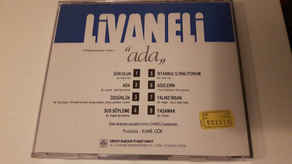 Zülfü Livaneli : Ada (CD, Album)