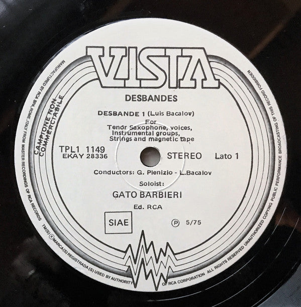Luis Bacalov / Gato Barbieri : Desbandes (LP, Album, Promo)