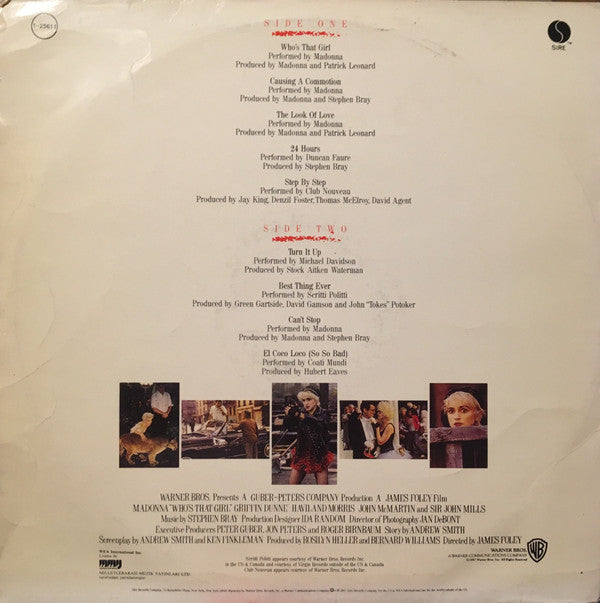 Madonna : Who's That Girl (Original Motion Picture Soundtrack) (LP, Album)