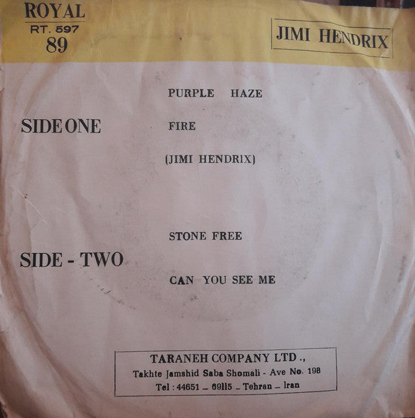 The Jimi Hendrix Experience : Smash Hits (7", EP)