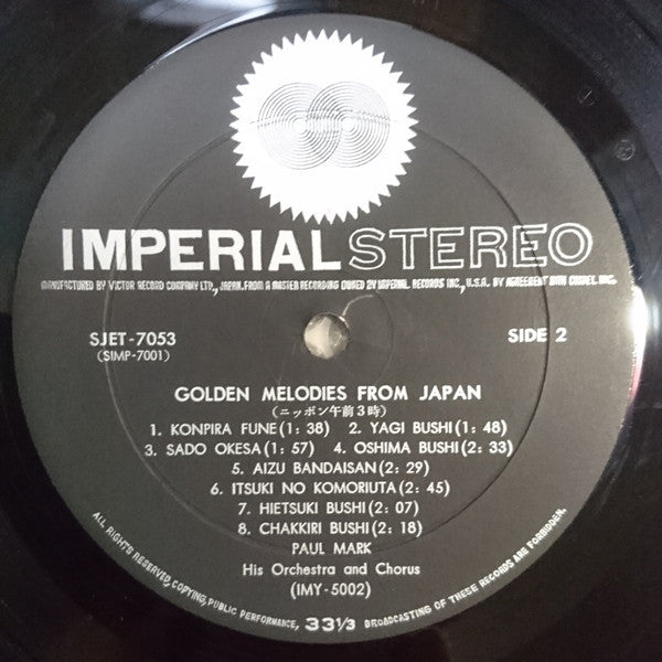 Paul Mark And His Orchestra : Golden Melodies From Japan = ニッポン午前3時 (LP, Album)
