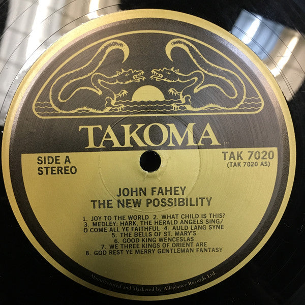 John Fahey : The New Possibility: John Fahey's Guitar Soli Christmas Album (LP, Album, RE)