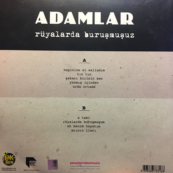 Adamlar : Rüyalarda Buruşmuşuz (LP, Album, Gat)