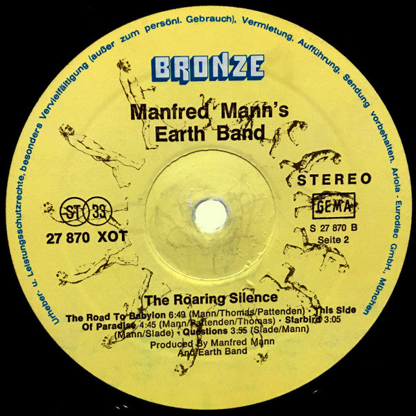Manfred Mann's Earth Band : The Roaring Silence (LP, Album)