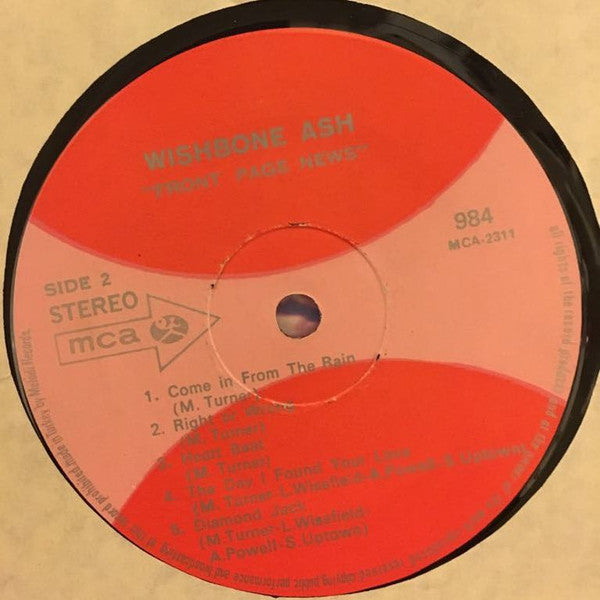 Wishbone Ash : Front Page News (LP, Album)