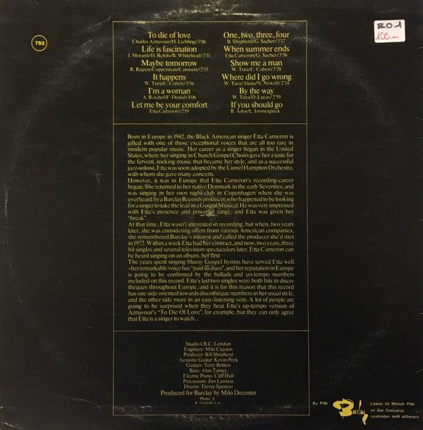 Etta Cameron : I'm A Woman (LP, Album)
