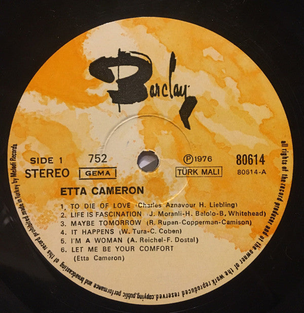 Etta Cameron : I'm A Woman (LP, Album)