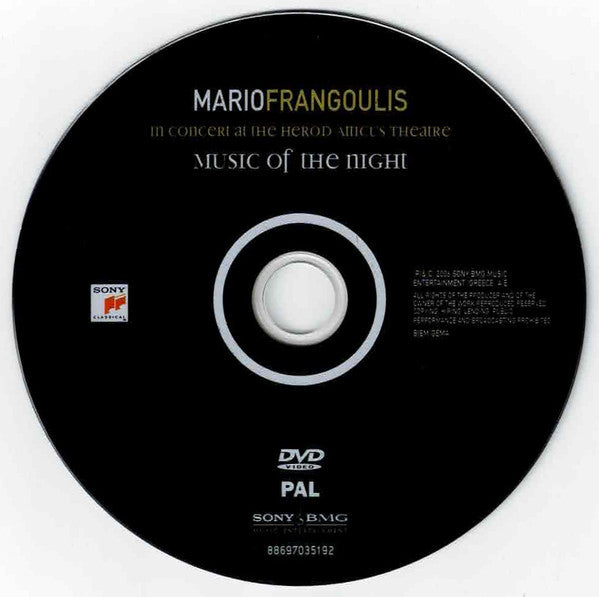 Mario Frangoulis : Music Of The Night (CD, Album + DVD-V, PAL)