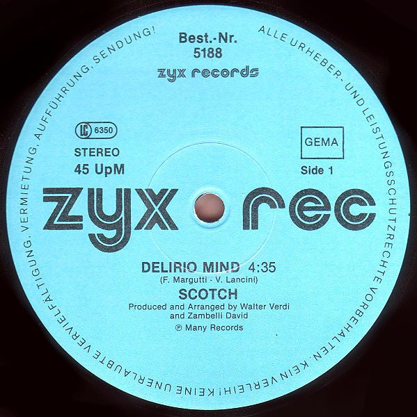 Scotch : Delirio Mind (12")