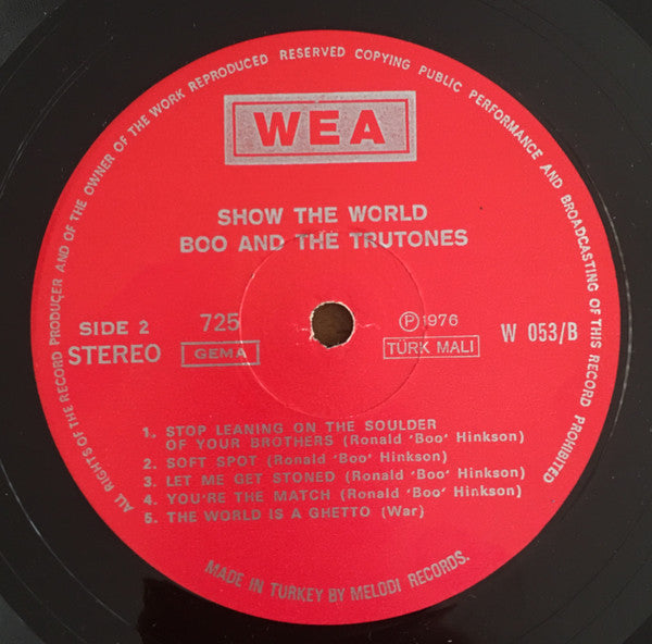 Boo And The Tru-Tones* : Show The World (LP, Album)