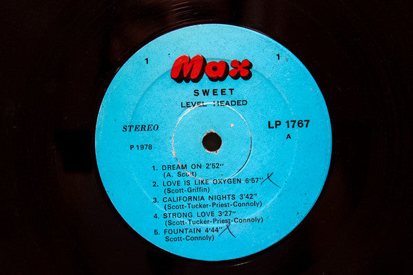The Sweet : Level Headed (LP, Album)