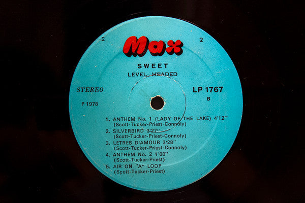The Sweet : Level Headed (LP, Album)