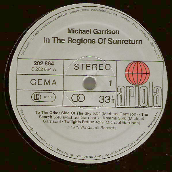 Michael Garrison : In The Regions Of Sunreturn (LP, Album)